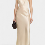 Robe Midi Halter Elvera avec Rosette