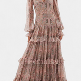 Robe Maxi à Imprimé Paisley Vintage Ayla