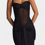 Robe Maxi Florian avec Décolleté Halter et Silhouette de Sirène