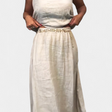 Ensemble en Lin et Coton Meliora avec Gilet Sans Manches et Jupe