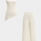 Ensemble Pilarica avec Top Halter Asymétrique et Pantalons Fluides