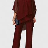 Ensemble Kitty de Deux Pièces avec Design Off-Shoulder et Silhouette Fluide