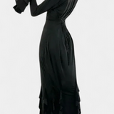 Robe Longue Calissa avec Volants et Manches Évasées