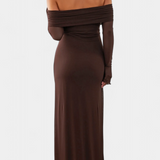 Robe en Maille Ajustée Lorelei avec Décolleté Droite