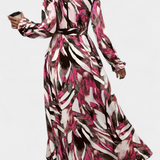 Robe Basel à Manches Longues avec Décolleté en V