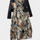 Robe Basel à Manches Longues avec Décolleté en V