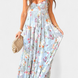 Robe Florale Neha avec Dos Nu et Fines Bretelles