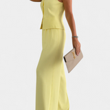 Ensemble Élégant Paloma de 2 Pièces avec Haut Sans Manches et Pantalons Fluides