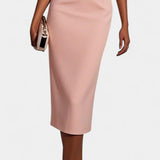 Robe Midi Reece avec Perles et Col Rond