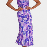 Robe Asymétrique à Une Épaule Reya avec Imprimé Floral