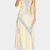 Ensemble Mirren en Satin avec Top et Jupe Midi