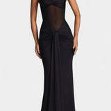 Robe Maxi Florian avec Décolleté Halter et Silhouette Sirène