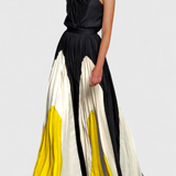 Robe Maxi Antía Off-Shoulder avec Imprimé Élégant