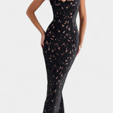 Robe Longue Festive Vasanta avec Bretelles en Nœud