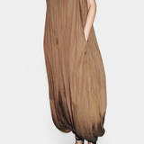 Mono Plissé Long Lucy avec Silhouette Décontractée