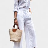 Ensemble Chemise Ample et Pantalons Capri en Rose