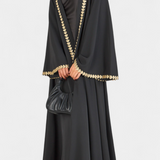 Abaya Fluide de Genève avec Broderie en Or