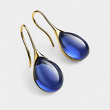 Boucles d'Oreilles en Cristal en Or et Argent