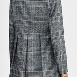 Blazer Peplum en Calico avec Revers en Pointe