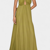 Robe Elettra Maxi avec Bretelles Fines et Tombé Fluide