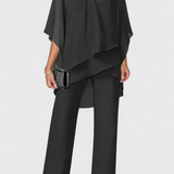 Ensemble Kitty de Deux Pièces avec Design Off-Shoulder et Silhouette Fluide