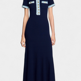 Robe Midi en Tricot Alexia avec Détail