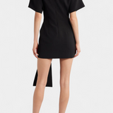 Robe Mini Coraline avec Ceinture Drapée et Boucle Dorée