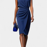 Robe Midi à Manches Longues Mona avec Col Rond