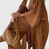 Ensemble Détendu de Deux Pièces Caspian avec Kimono Long