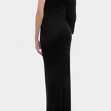 Robe Longue Plissée à Une Épaule Maybelle