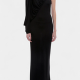 Robe Longue Plissée à Une Épaule Maybelle