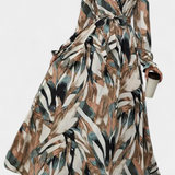 Robe Basel à Manches Longues avec Décolleté en V