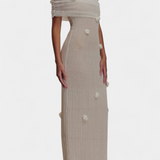 Robe Maxi en Tricot Off-Shoulder Barbara