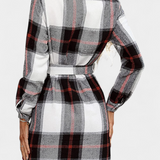 Robe Chemise Mini Check Masia avec Ceinture