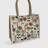 Sac en Jute Taila avec Imprimé Floral et Design Écologique