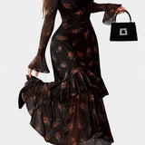 Robe Maxi Amali avec Décolleté Carré