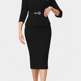 Robe Midi Ajustée Palamos avec Ceinture