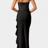 Robe Midi Cindy avec Volants Asymétriques