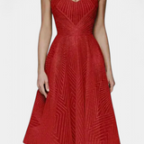 Robe Longue Everleigh avec Broderie et Coupe A-Line