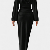 Robe Longue Ashlyn avec Imprimé Dégradé et Décolleté en V