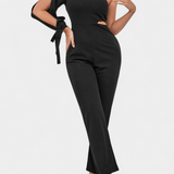 Mono Asymétrique Sahar avec Découpe et Manches Longues Liées