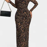 Robe Midi Ajustée Galene avec Cape