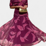 Robe Longue Alondra avec Imprimé Floral Fantaisie et Décolleté en V