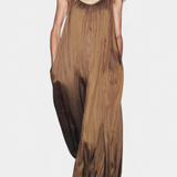 Mono Plissé Long Lucy avec Silhouette Décontractée