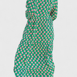 Robe Aroa Boho avec Imprimé Artistique et Silhouette Fluide