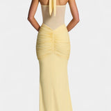 Robe Maxi Florian avec Décolleté Halter et Silhouette Sirène