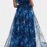 Robe Longue en Chiffon Mariana avec Imprimé Floral