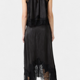 Ensemble de Jupe Midi en Dentelle Coralena avec Ourlet Asymétrique