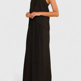 Ensemble Bernadina en Lin avec Top à Ouverture Frontal et Pantalons à Jambes Larges