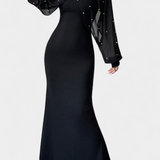 Robe Atenea Halter en Maille avec Perles